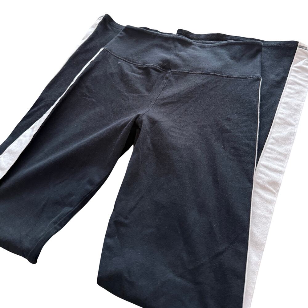 Hollister Black White Stripe Ultra High Rise Flare Leggings Women’s Size S Y2K